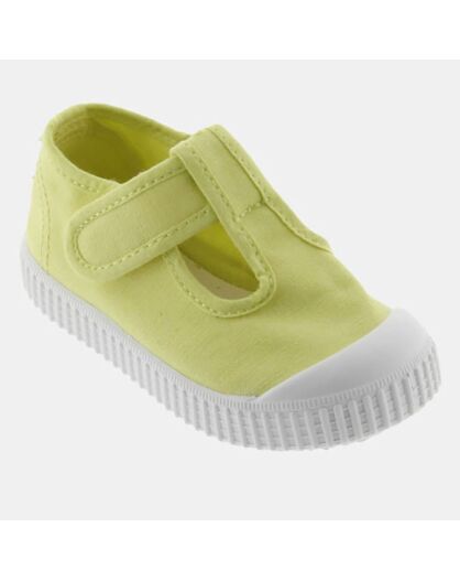Sneakers babies Anais en Toile jaunes